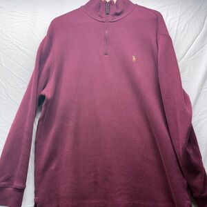 Polo by Ralph Lauren Burgundy Zip Up Sweater